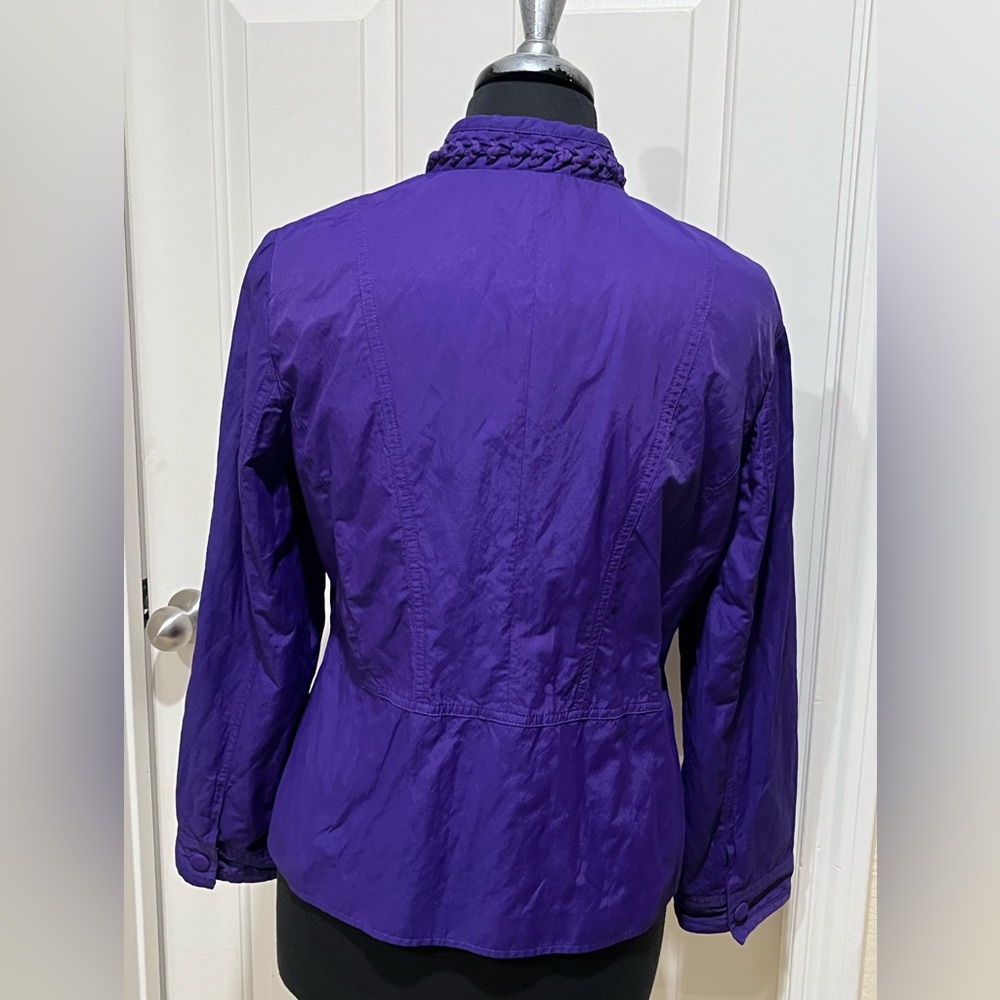 Chico's Patsy Perfect Full Zip Linedvibrant Purpl… - image 3